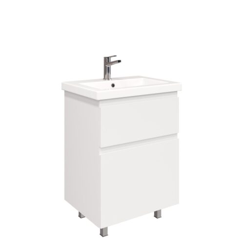 Тумба напольная Laparet OPTIMUM 60, белый глянец, LO-WFCAB-60-01