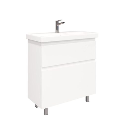 Тумба напольная Laparet OPTIMUM 80, белый глянец, LO-WFCAB-80-01