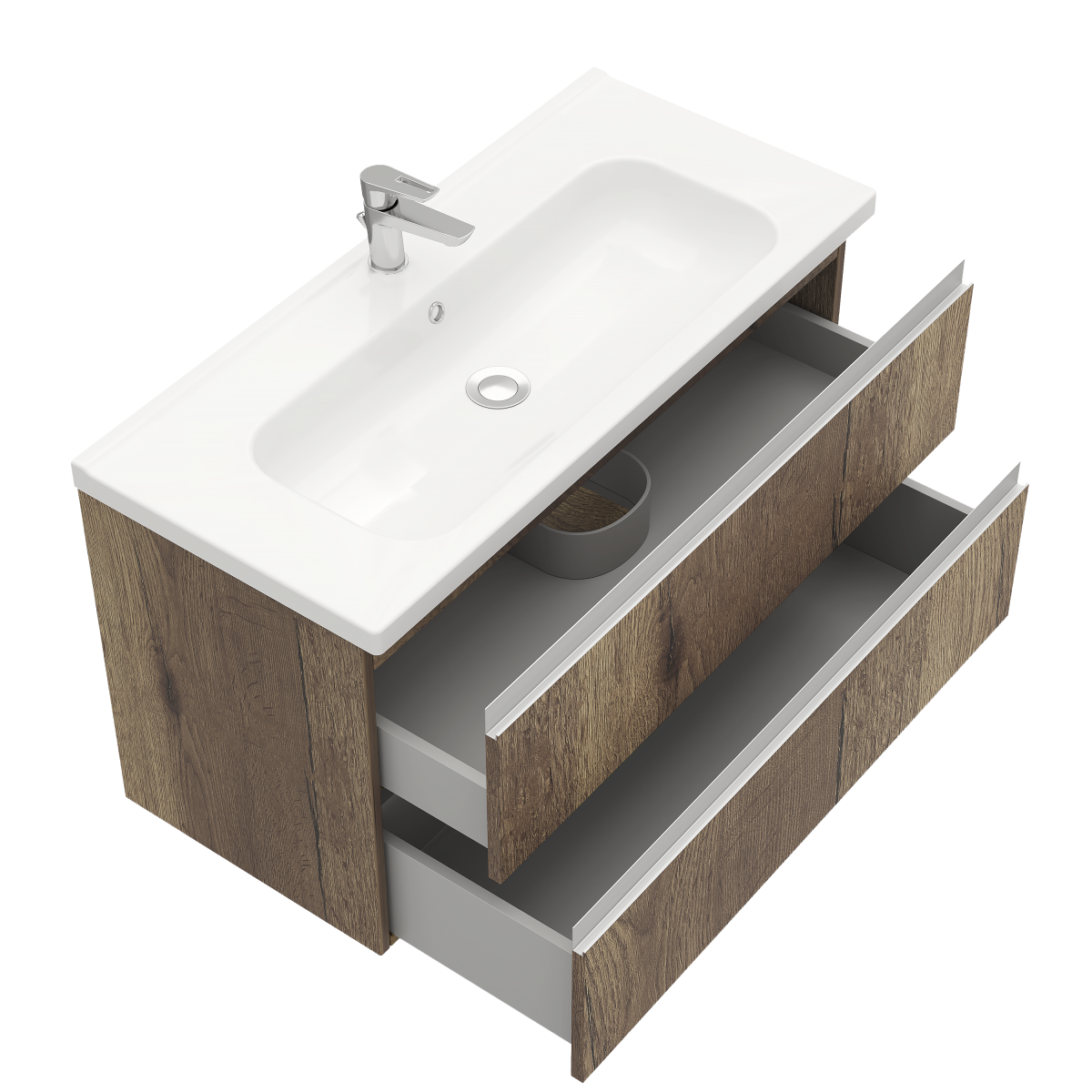 Тумба подвесная Laparet ELECTRA 90, дуб Рока, LE-WCAB-90-322