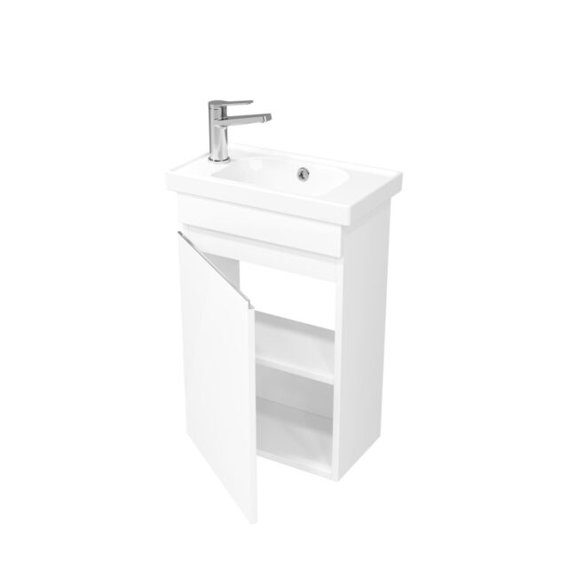 Тумба подвесная Laparet SARGAS mini 50 L, левый, белый глянец, LS-WCAB-50-101L — изображение 2