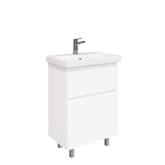 Тумба напольная Laparet OPTIMUM SLIM 60, белый глянец, LO-WFCAB-60SL-01