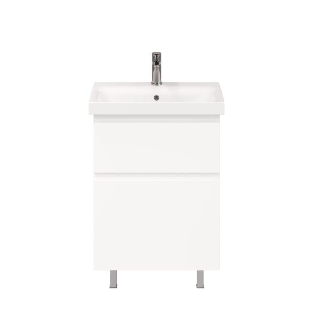 Тумба напольная Laparet OPTIMUM SLIM 60, белый глянец, LO-WFCAB-60SL-01 — изображение 2