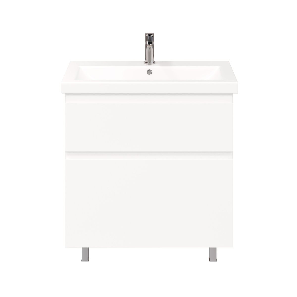 Тумба напольная Laparet OPTIMUM SLIM 80, белый глянец, LO-WFCAB-80SL-01 — изображение 2