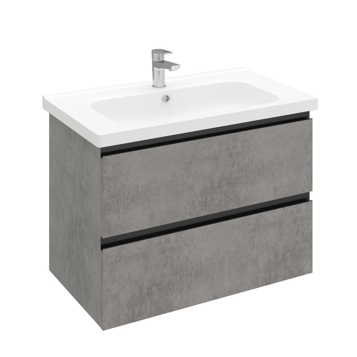 Тумба подвесная Laparet ELECTRA 90, хромикс серебро, LE-WCAB-90-323