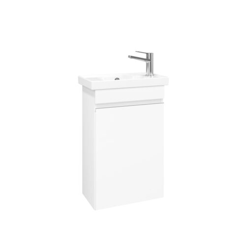 Тумба подвесная Laparet SARGAS mini 50 R, правый, УЛЬТРА белый глянец, LS-WCAB-50-101R