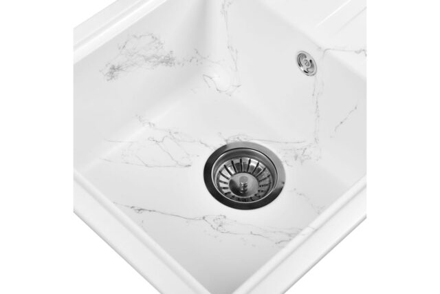 Кухонная мойка Wisent WB15-10, бело-серый — изображение 4