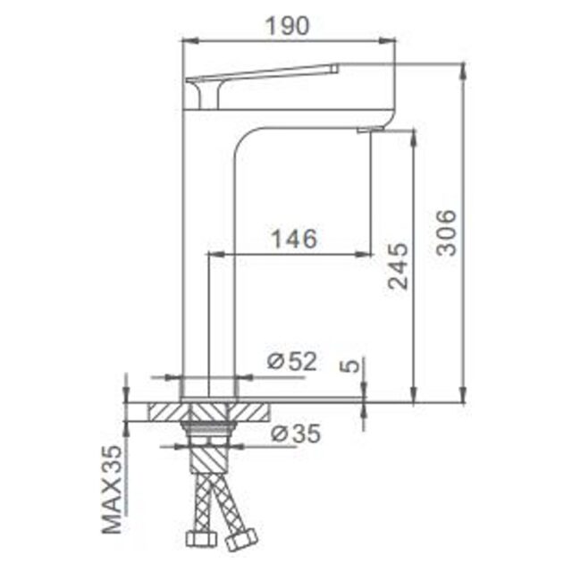 Смеситель для умывальника Frap F1052-55 — изображение 3