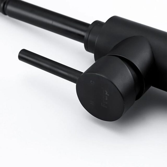 Смеситель для кухни с гибким изливом Frap F40993-6, чёрный — изображение 5
