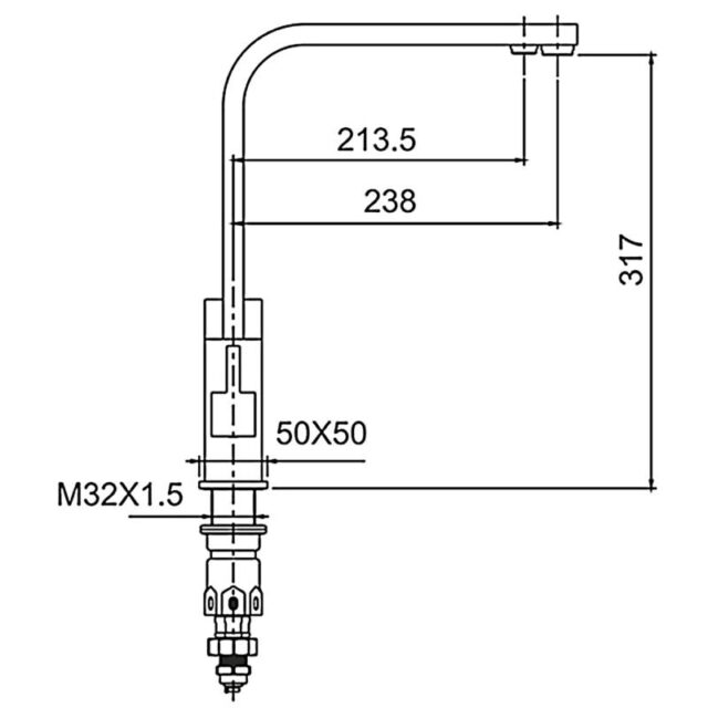 Смеситель для кухни под фильтр Frap F43802-6, чёрный — изображение 2