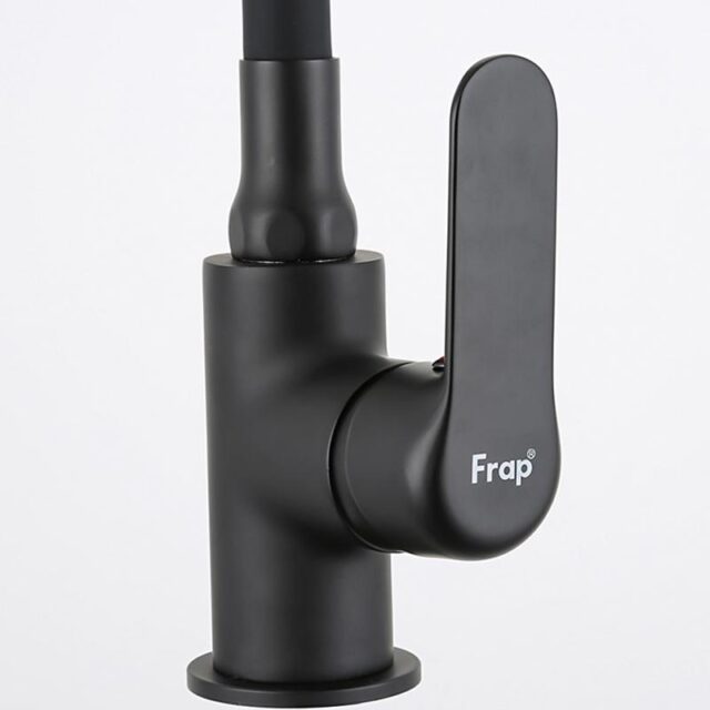 Смеситель для кухни с гибким изливом Frap F4417-6, чёрный — изображение 7