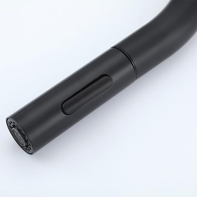 Смеситель для кухни с выдвижным изливом Frap F60807-6,чёрный — изображение 5