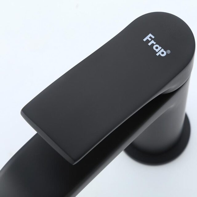 Смеситель для умывальника Frap F1075-6, чёрный — изображение 5