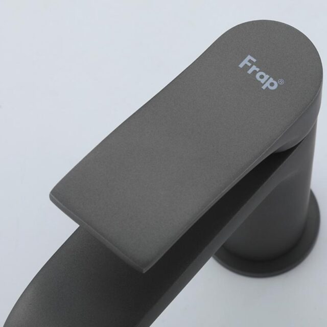 Смеситель для умывальника Frap F1075-9, оружейная сталь — изображение 5