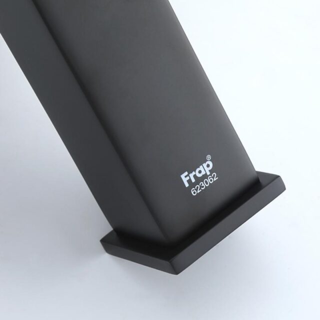 Смеситель для умывальника Frap F1076-6, чёрный — изображение 8