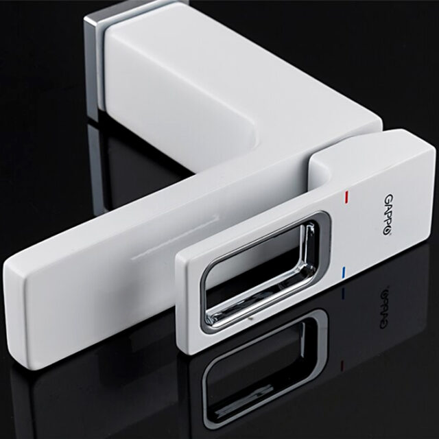 Смеситель для умывальника Gappo G1017, белый — изображение 4
