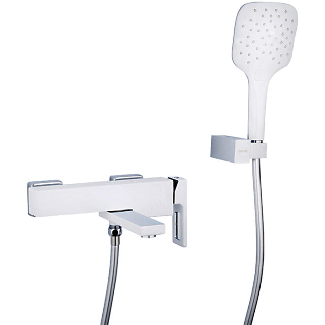 Смеситель для ванны Gappo G3217-8, белый/хром
