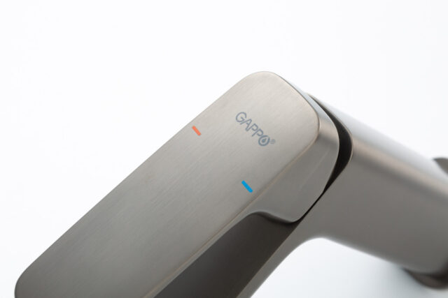 Смеситель для умывальника Gappo G1028-9, оружейная сталь — изображение 6