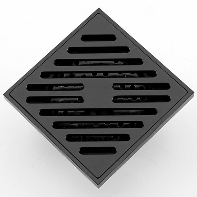 Трап для душа Gappo G81050-6 точечный, сухой затвор, 10x10 см, чёрный — изображение 5