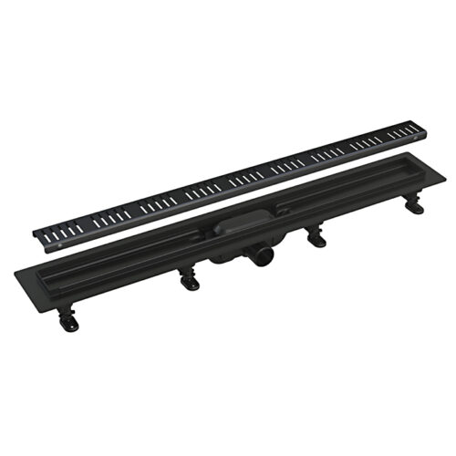 Трап для душа Gappo G88007-56 линейный, "решётка", 80 см, чёрный