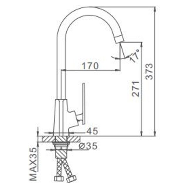 Смеситель для кухни Frap F4058, белый/хром — изображение 2