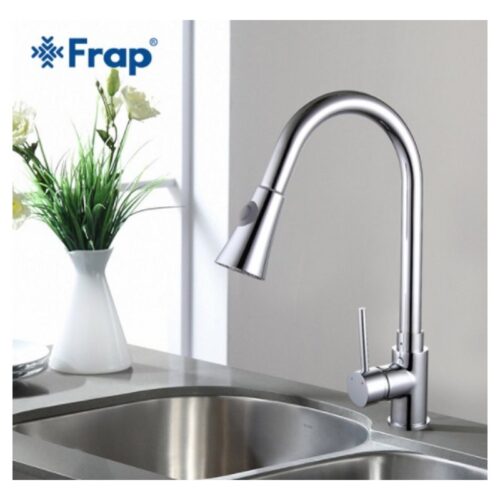 Смеситель для кухни с выдвижным изливом Frap F6052