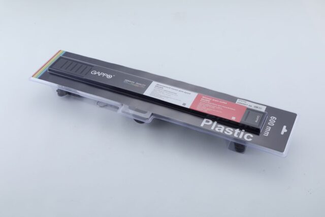 Трап для душа Gappo G87007-56 линейный, "решётка", 70 см, чёрный — изображение 2
