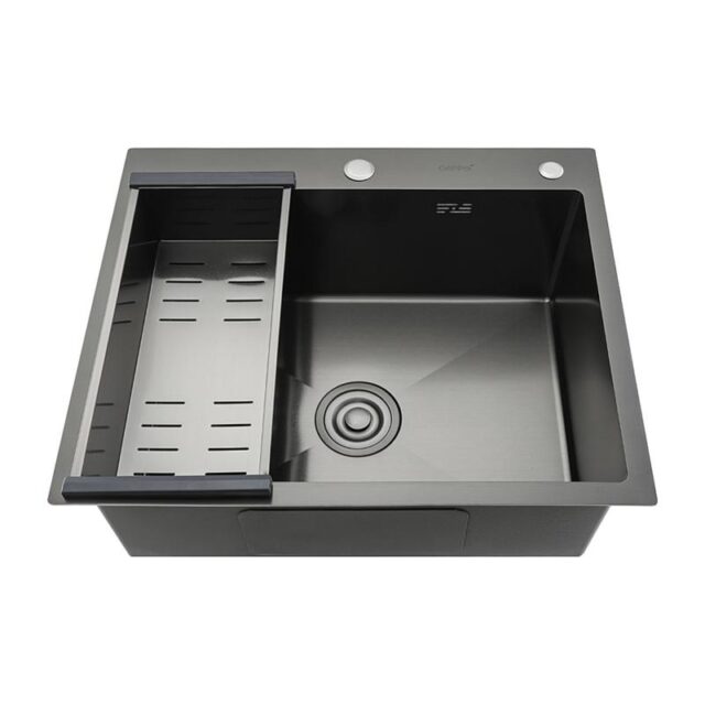 Кухонная мойка с коландером Gappo GS6050-6, графит