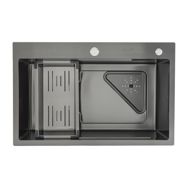 Кухонная мойка с коландером Gappo GS7246-6, графит — изображение 3
