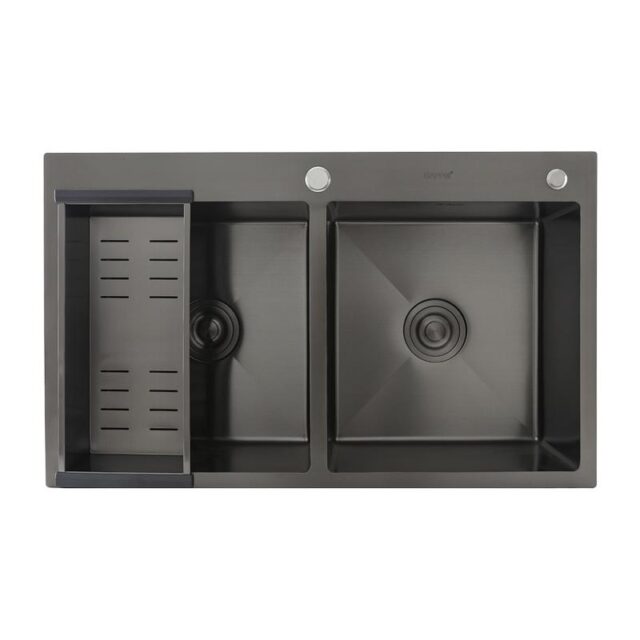 Кухонная мойка с коландером Gappo GS8350-6, графит — изображение 3