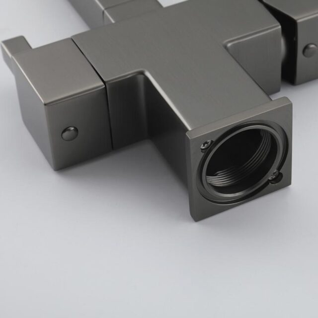 Смеситель для кухни под фильтр с гибким изливом Gappo G4395-59, оружейная сталь — изображение 9