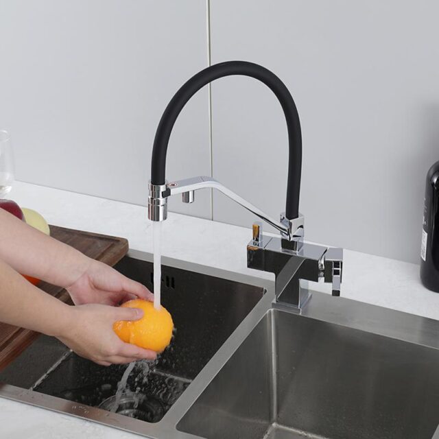 Смеситель для кухни под фильтр с гибким изливом Gappo G4395-60 — изображение 14