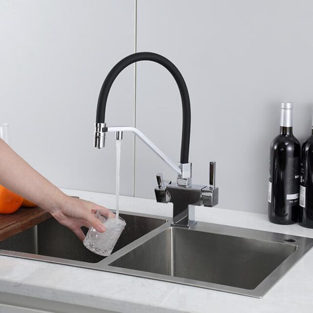Смеситель для кухни под фильтр с гибким изливом Gappo G4395-60 — изображение 16