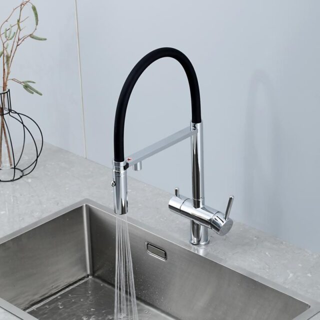 Смеситель для кухни под фильтр с гибким изливом Gappo G4397-80 — изображение 7
