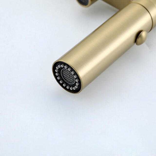Смеситель для кухни под фильтр с гибким изливом Gappo G4397-83, золотой сатин — изображение 10
