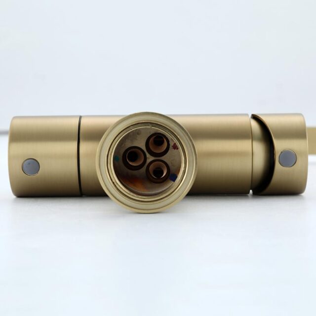 Смеситель для кухни под фильтр с гибким изливом Gappo G4397-83, золотой сатин — изображение 14