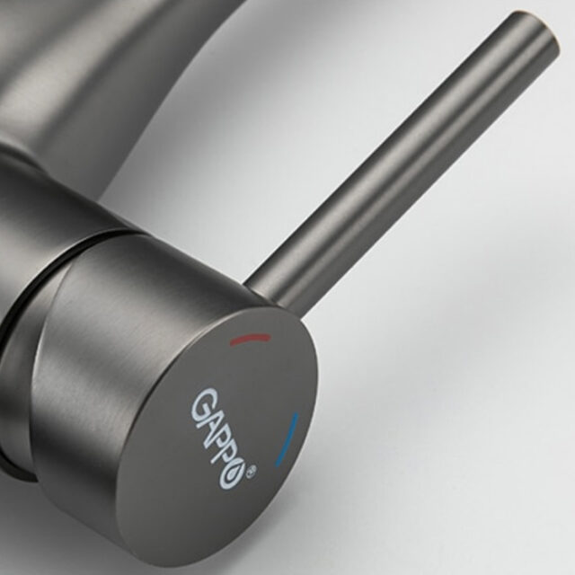 Смеситель для кухни с выдвижным изливом Gappo G4398-41, оружейная сталь — изображение 6