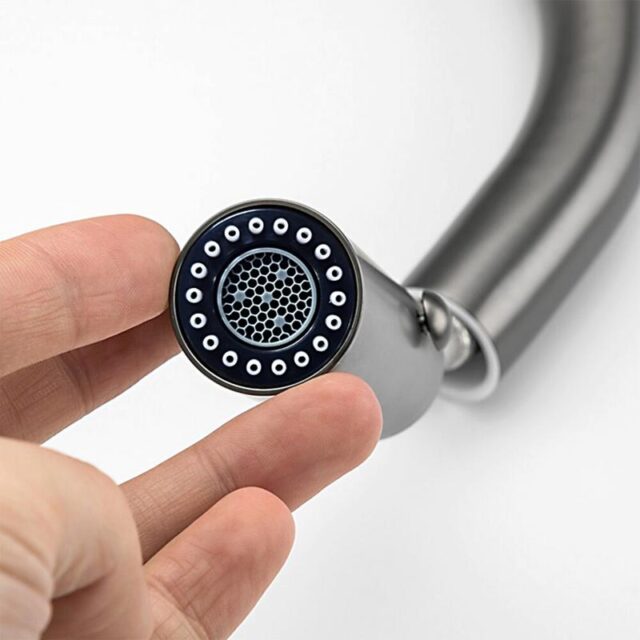 Смеситель для кухни с выдвижным изливом Gappo G4398-45, сатин — изображение 5