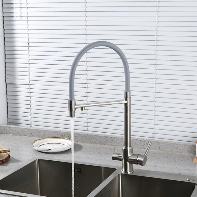 Смеситель для кухни под фильтр с гибким изливом Gappo G4399-5 — изображение 9