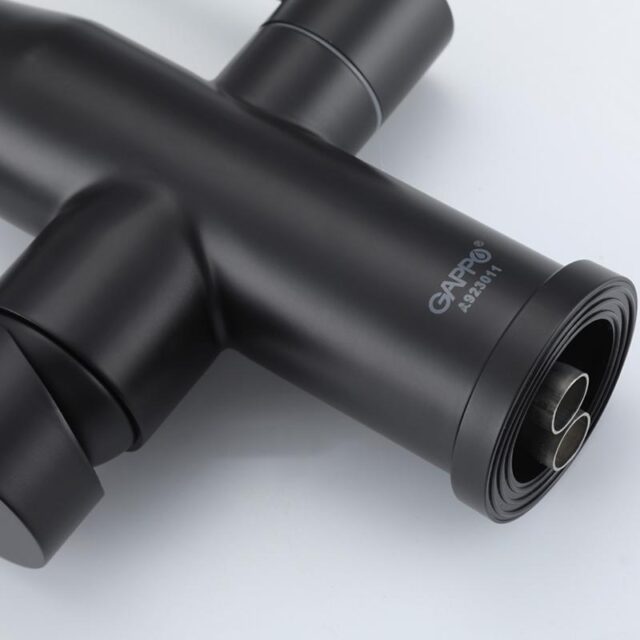 Смеситель для кухни под фильтр с гибким изливом Gappo G4399-66, чёрный — изображение 6