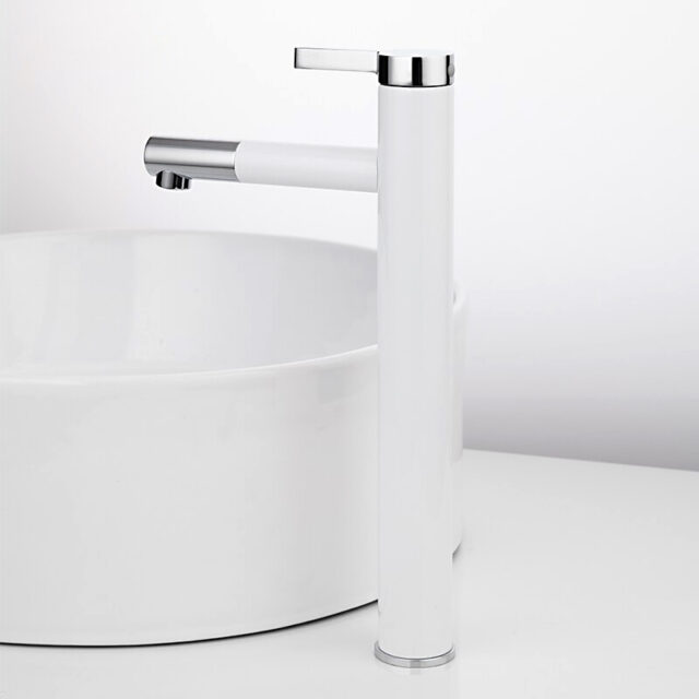 Смеситель для умывальника Frap F1052-15, белый/хром — изображение 9