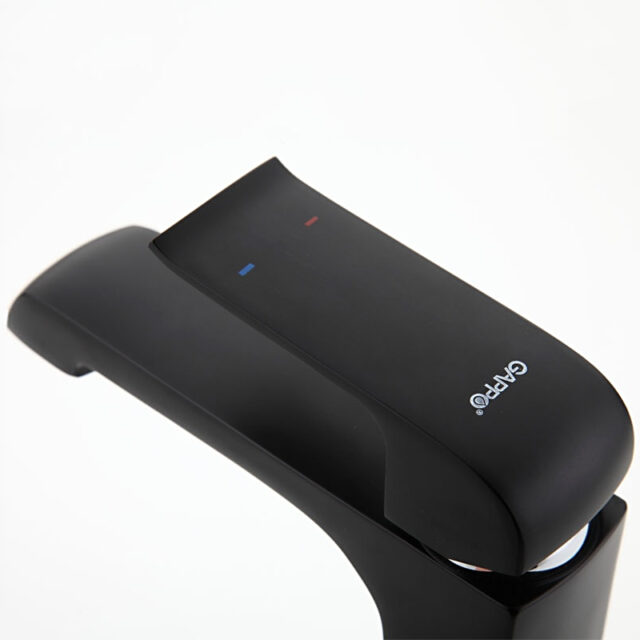 Смеситель для умывальника Gappo G1050, чёрный — изображение 7