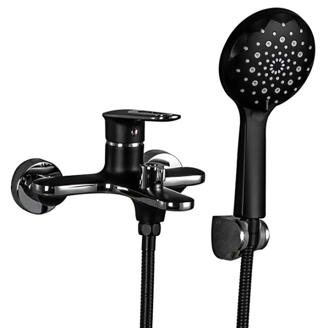 Смеситель для ванны Frap F3249-6, чёрный/хром