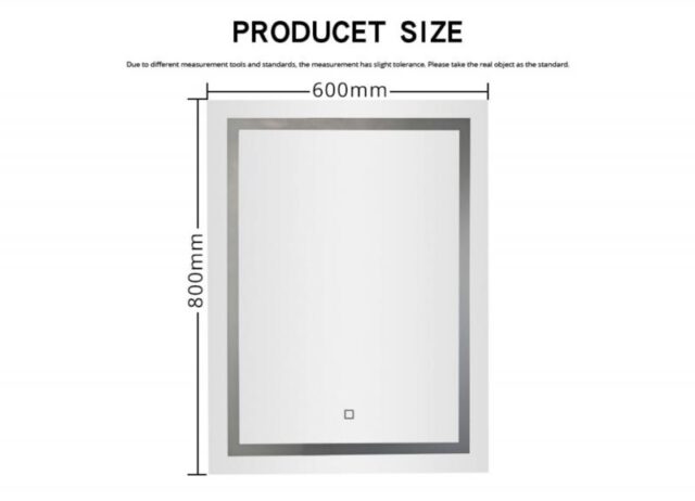 Зеркало Gappo G601 с подсветкой, 60x80 см — изображение 2