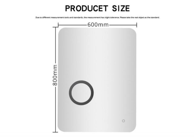 Зеркало Gappo G602 с подсветкой, 60x80 см — изображение 2