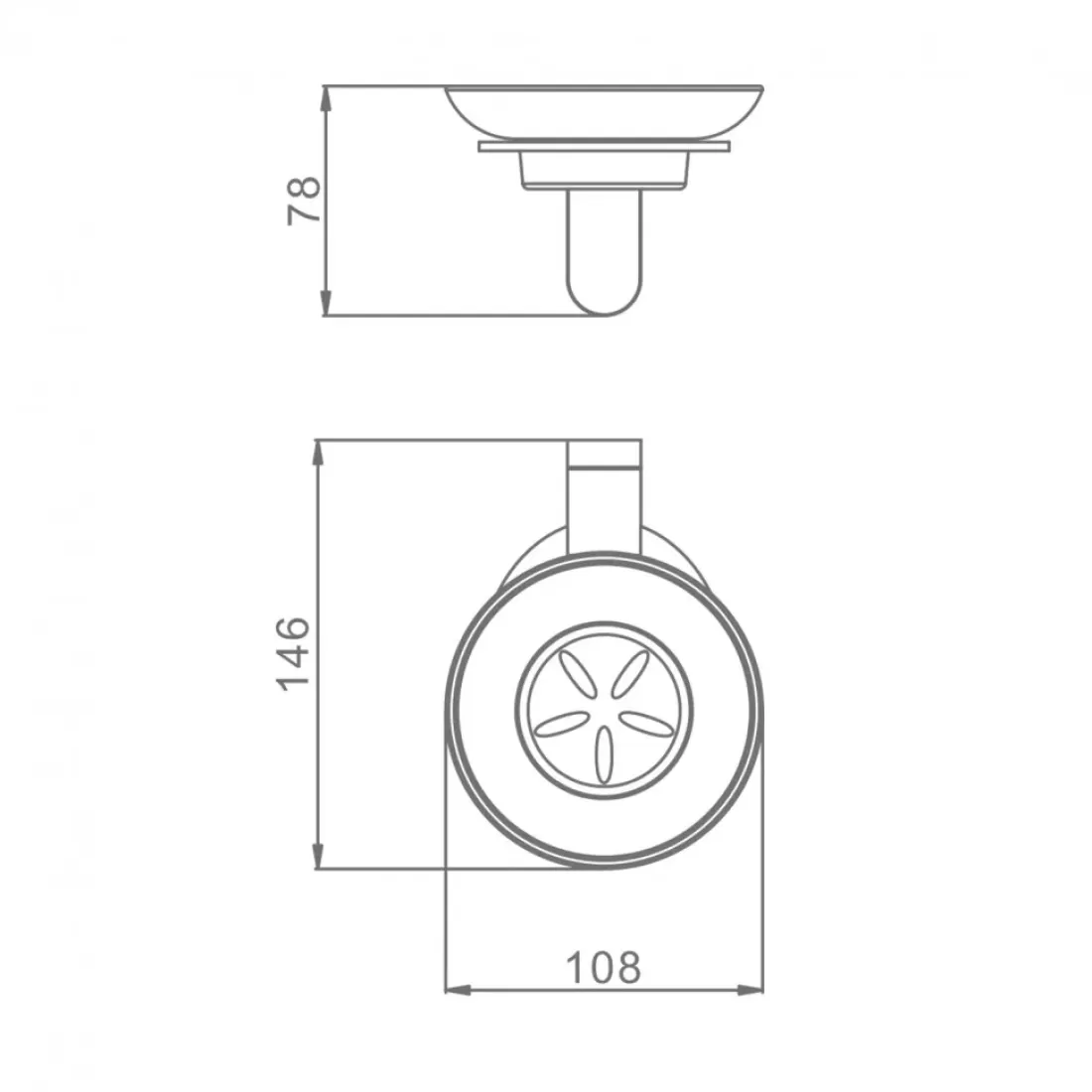 Мыльница Raglo R300.02.03, золотой сатин — изображение 6