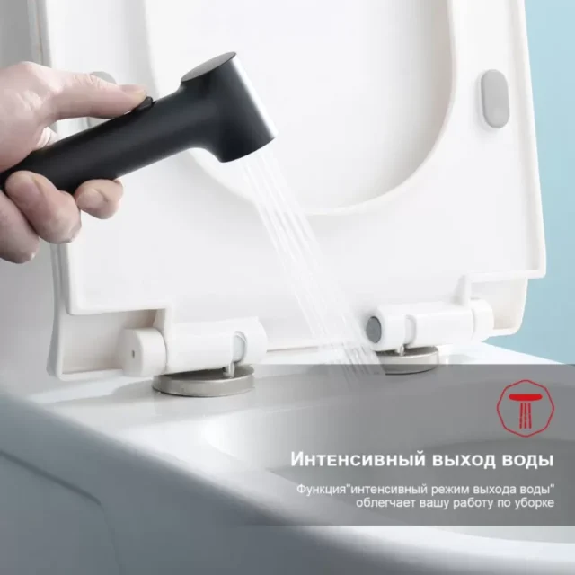 Смеситель скрытого монтажа для гигиенического душа Raglo R03.53.06, чёрный — изображение 8