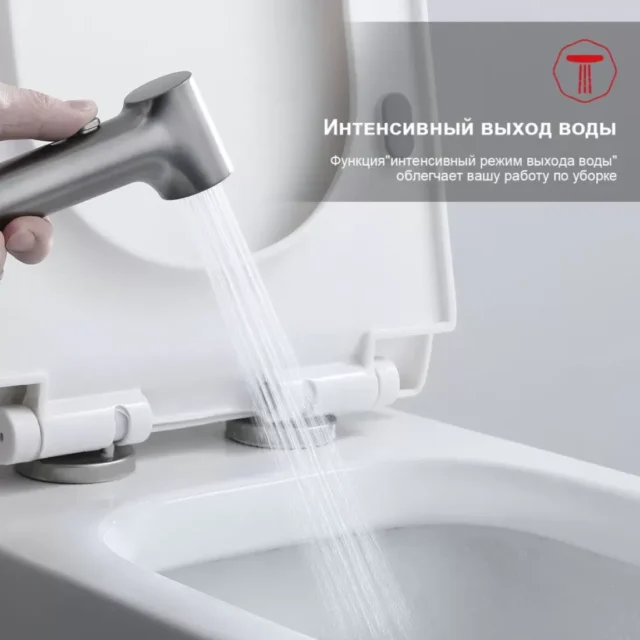 Смеситель скрытого монтажа для гигиенического душа Raglo R03.52.09, графит — изображение 10