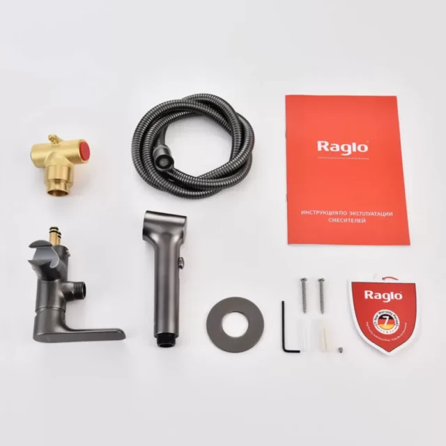 Смеситель скрытого монтажа для гигиенического душа Raglo R03.52.09, графит — изображение 2