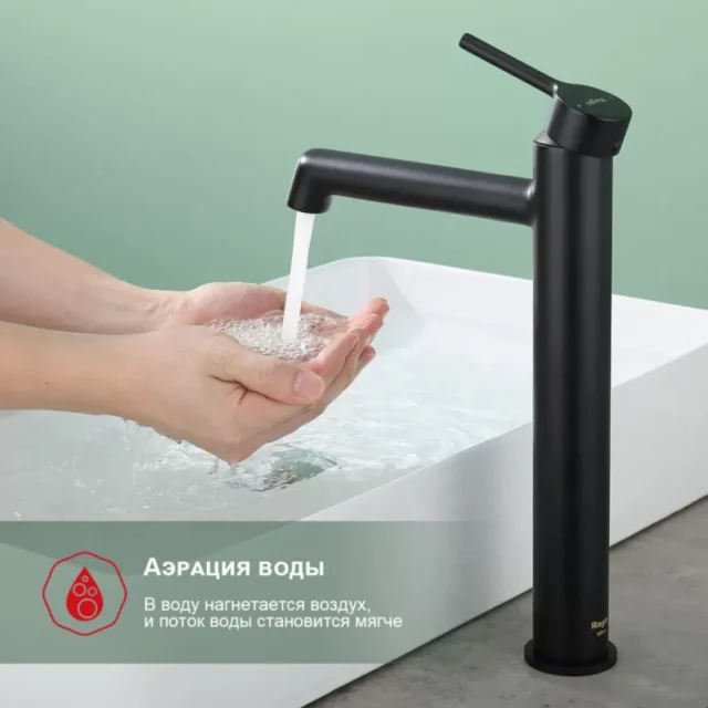 Смеситель для умывальника Raglo R20.15.06, чёрный — изображение 5