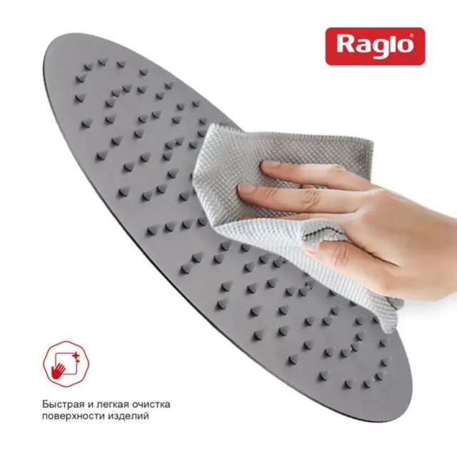 Верхняя лейка 30 см, тропический душ Raglo R451.56.09, графит — изображение 3